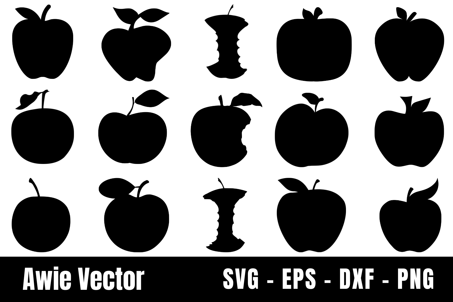 Apple Silhouette SVG