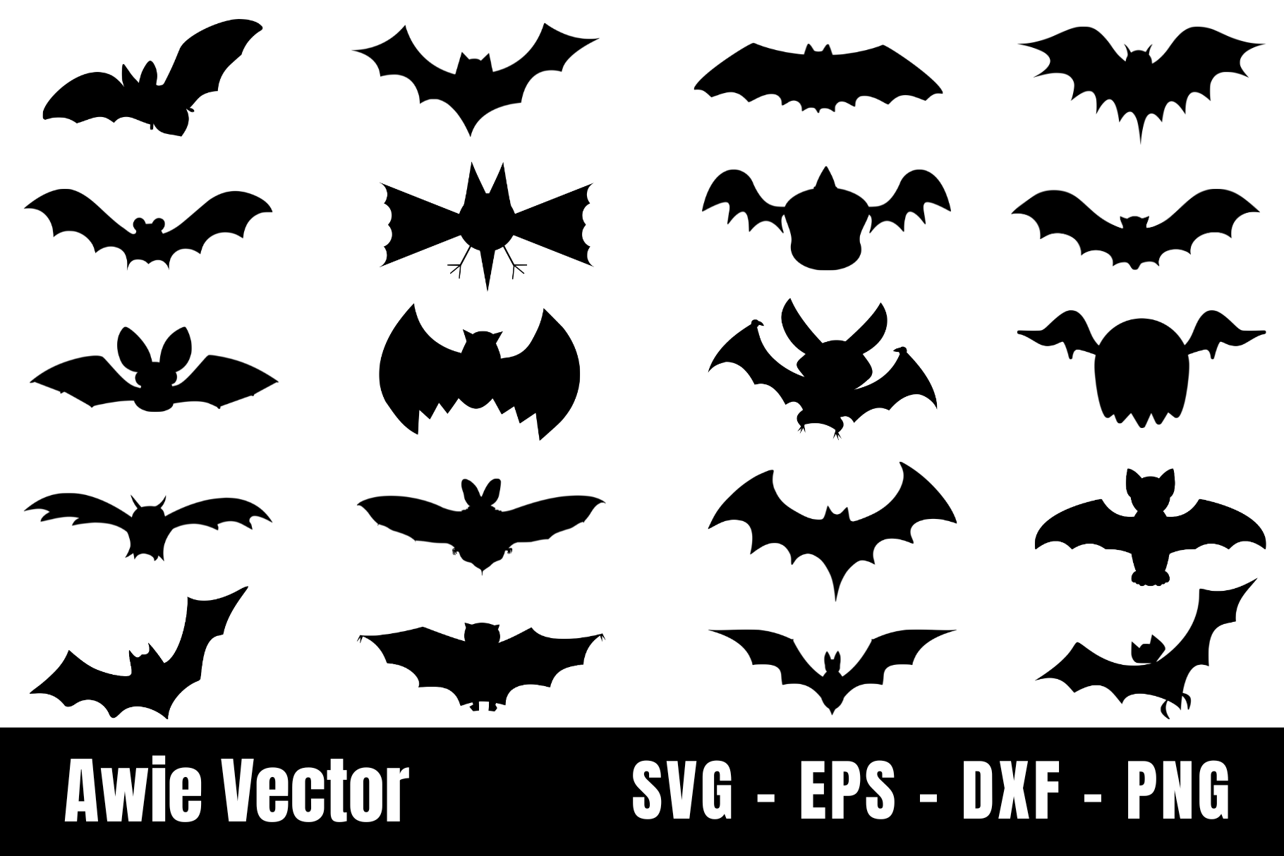 Bat Silhouette SVG